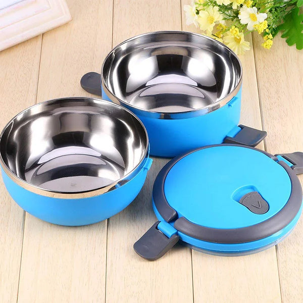 Steel lunch box blue