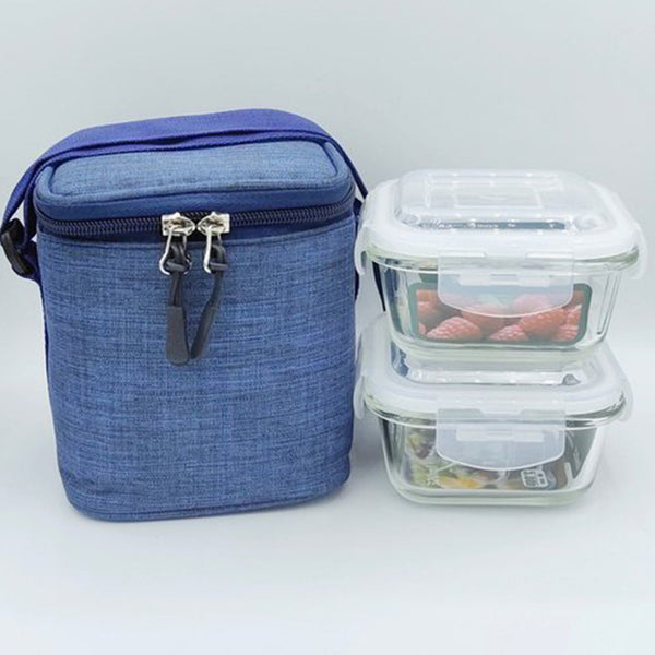 Borocilate Tiffen Box (Square) 320ml set of 2