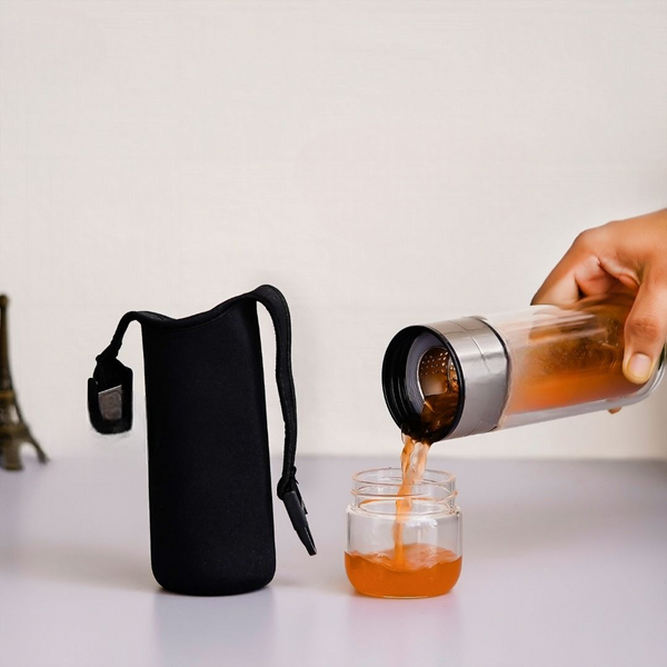 Borosilicate Glass Tea Infuser Bottle