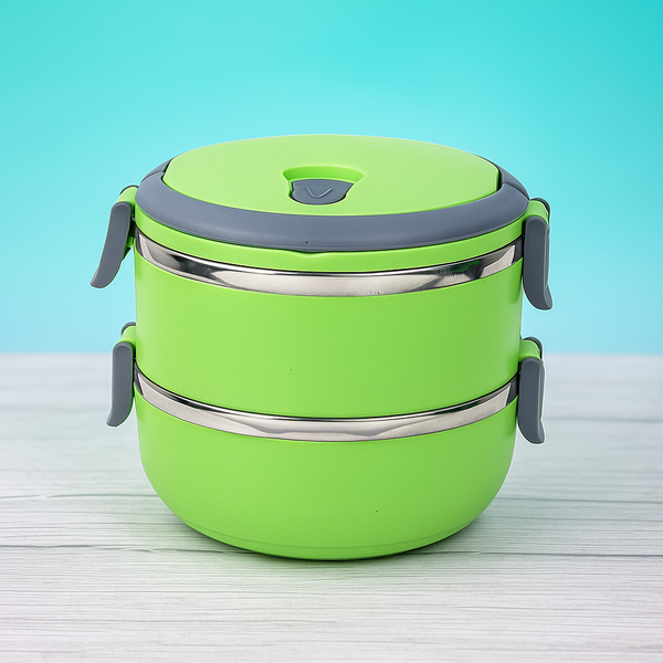 Steel lunch box green